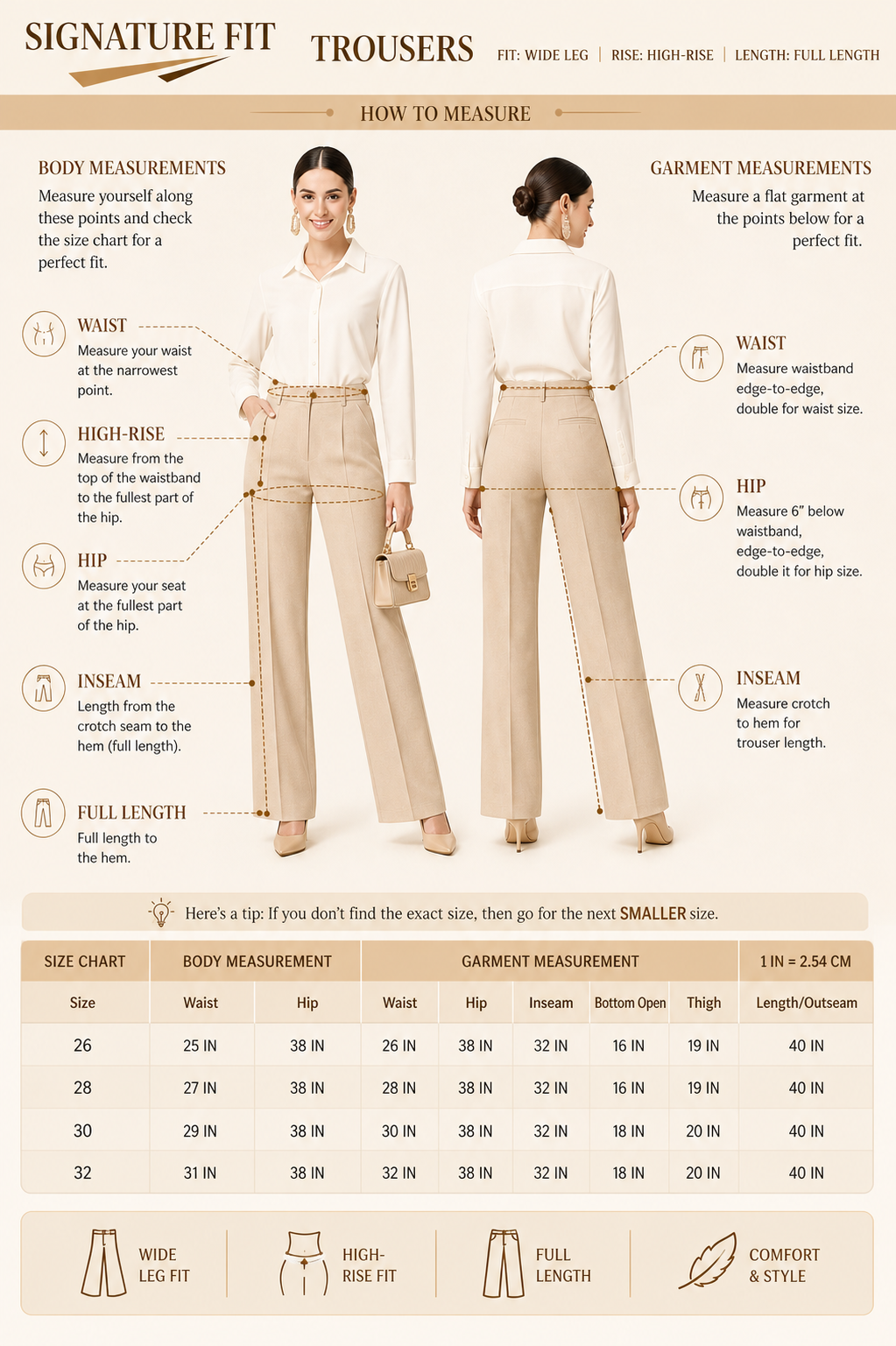 Women’s Formal Trousers | Straight Fit Office Wear Pants | High Waist Comfortable Workwear Pant for Women